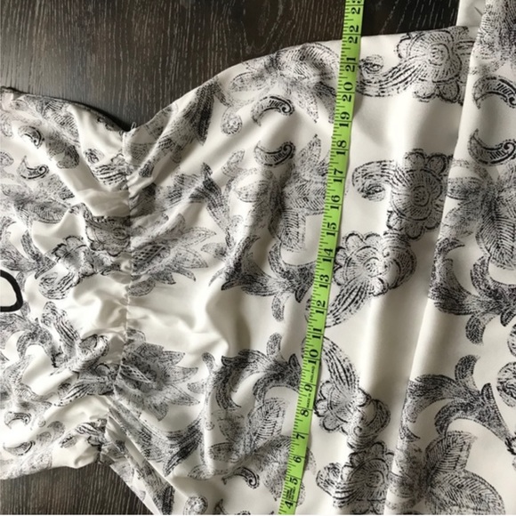 Chico’s Paisley Black-And-White Maxi Dress Sz 10 - Picture 8 of 8